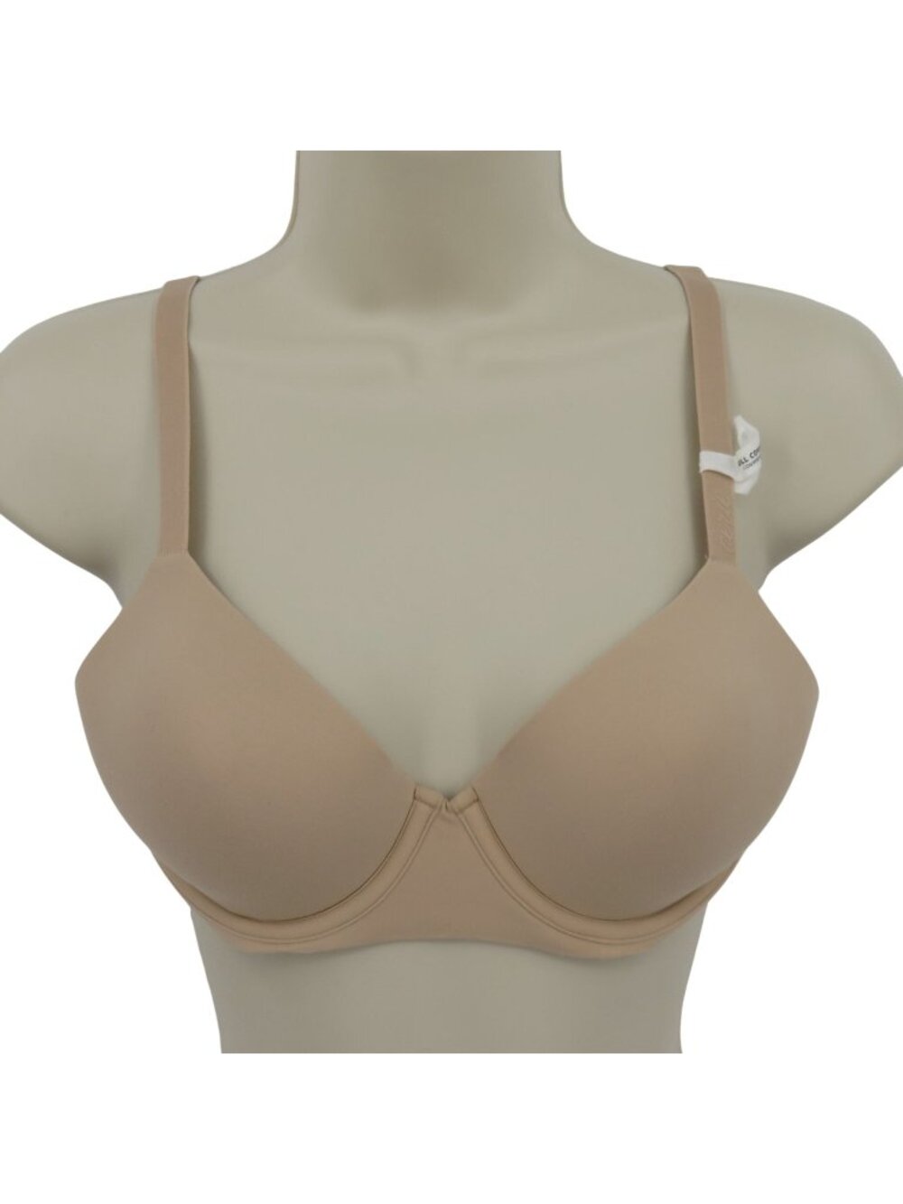 Aerie 32C SmoothEZ Full Coverage T Shirt Bra Underwire Lightly Lined Solid Beige